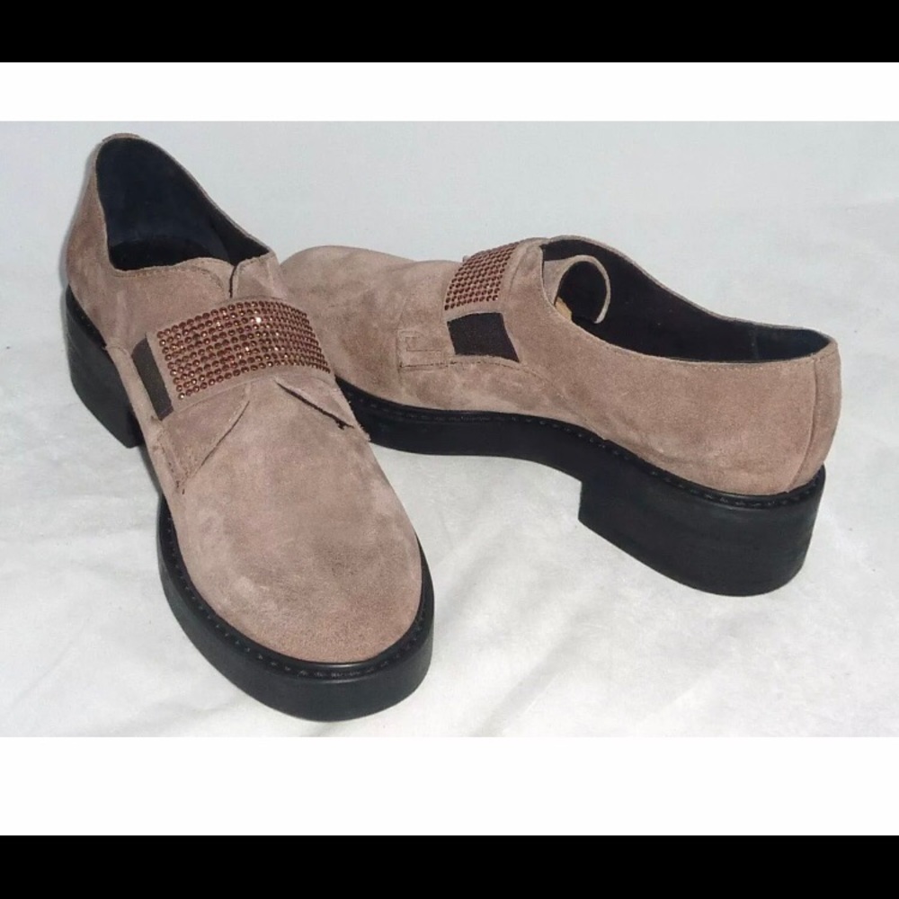 Mannas women Embellished Block heel Beige loafers  9.5 - Picture 3 of 8